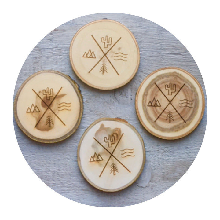 Aspen Wood Slice Coasters