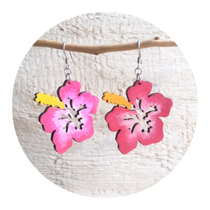Hibiscus Dangle Earrings